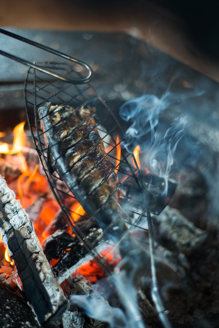 grilled arctic char makes a perfect wilderness meal